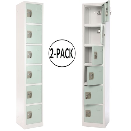Adiroffice 12 in W, 12 in D, 72 in H, Steel ADI629-206-MGRN-PKG-2